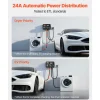 VEVOR Automatic EV Charging Switch, NEMA 14-30, Splitter Switch for Dryer & EV Charger, 24A Max 240V Smart Power Distribution with Circuit Breaker, Real-Time Display, for EVs, Ovens, Dishwashers, ETL