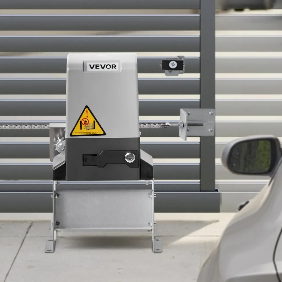 VEVOR Automatic Gate Opener, 1200W Electric Sliding Gate Opener for Doors up to 65.6ft 5732lbs, Chain Drive Rolling Door Motor with Infrared Sensor & 2 Remote Controls, Driveway Gates Opening System