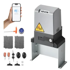 VEVOR Automatic Gate Opener, 900W Electric Sliding Gate Opener for Doors up to 65.6ft 4409lbs, Chain Drive Rolling Door Motor with Infrared Sensor & 2 Remote Controls, Driveway Gates Opening System