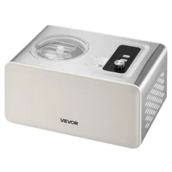 VEVOR Automatic Ice Cream Maker with Built-in Compressor, 2 Quart No Pre-freezing Gelato Maker, Electric Sorbet-Maker, 3 Modes Compressor Ice Cream Machine for Home Kitchen