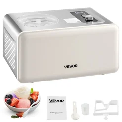 VEVOR Automatic Ice Cream Maker with Built-in Compressor, 2 Quart No Pre-freezing Gelato Maker, Electric Sorbet-Maker, 3 Modes Compressor Ice Cream Machine for Home Kitchen