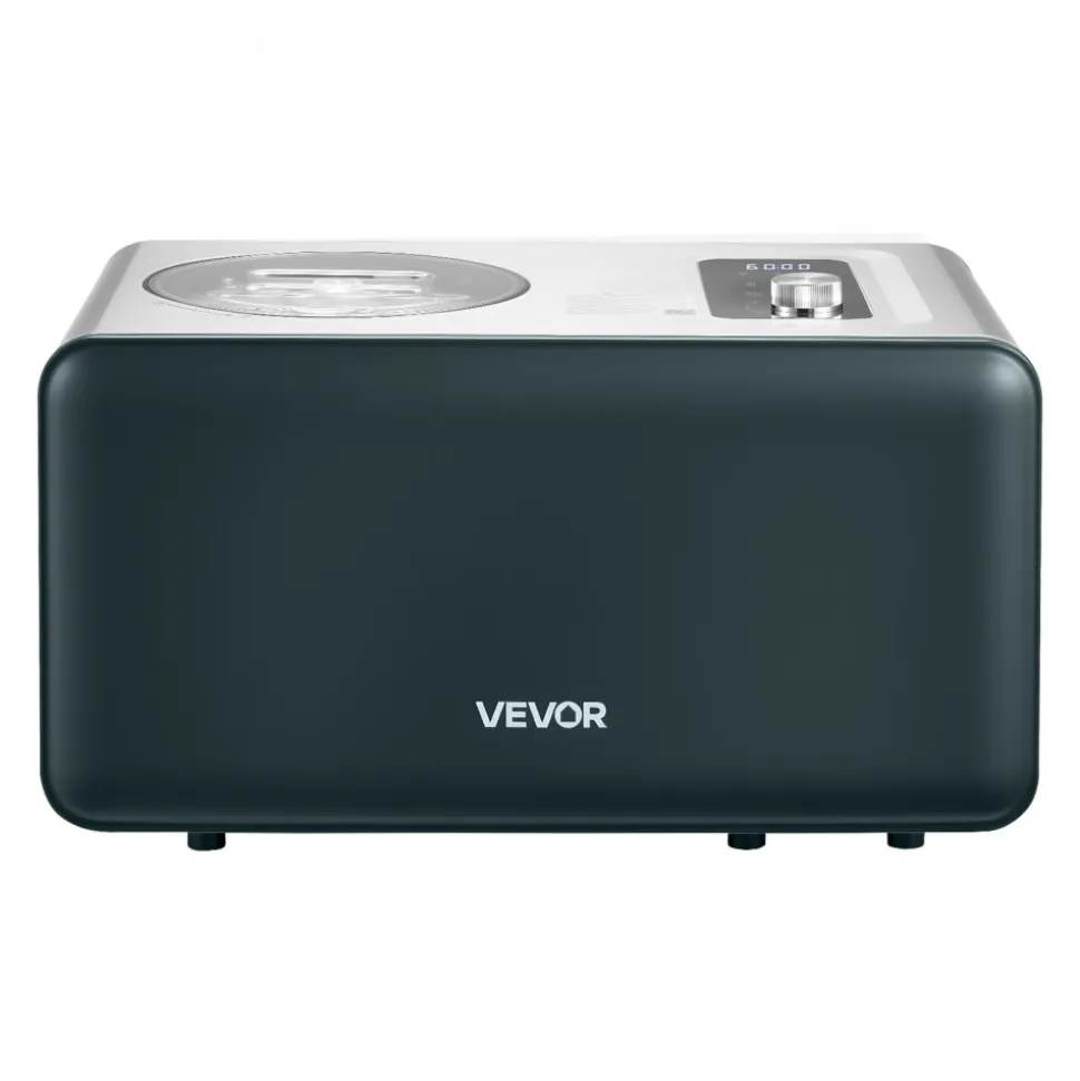 VEVOR Automatic Ice Cream Maker with Built-in Compressor, 1.5 Quart No Pre-freezing Gelato Maker, Electric Sorbet-Maker, 3 Modes Compressor Ice Cream Machine for Home Kitchen