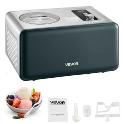 VEVOR Automatic Ice Cream Maker with Built-in Compressor, 1.5 Quart No Pre-freezing Gelato Maker, Electric Sorbet-Maker, 3 Modes Compressor Ice Cream Machine for Home Kitchen