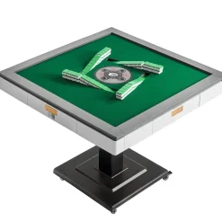VEVOR Automatic Mahjong Table with Wheels, 2 Sets of 42 mm Tiles (152 Pcs), Roller Coaster Style Mahjong-Table, Foldable and Automatic Shuffler, for Home, Outdoor Leisure & Gifts for Mahjong Players