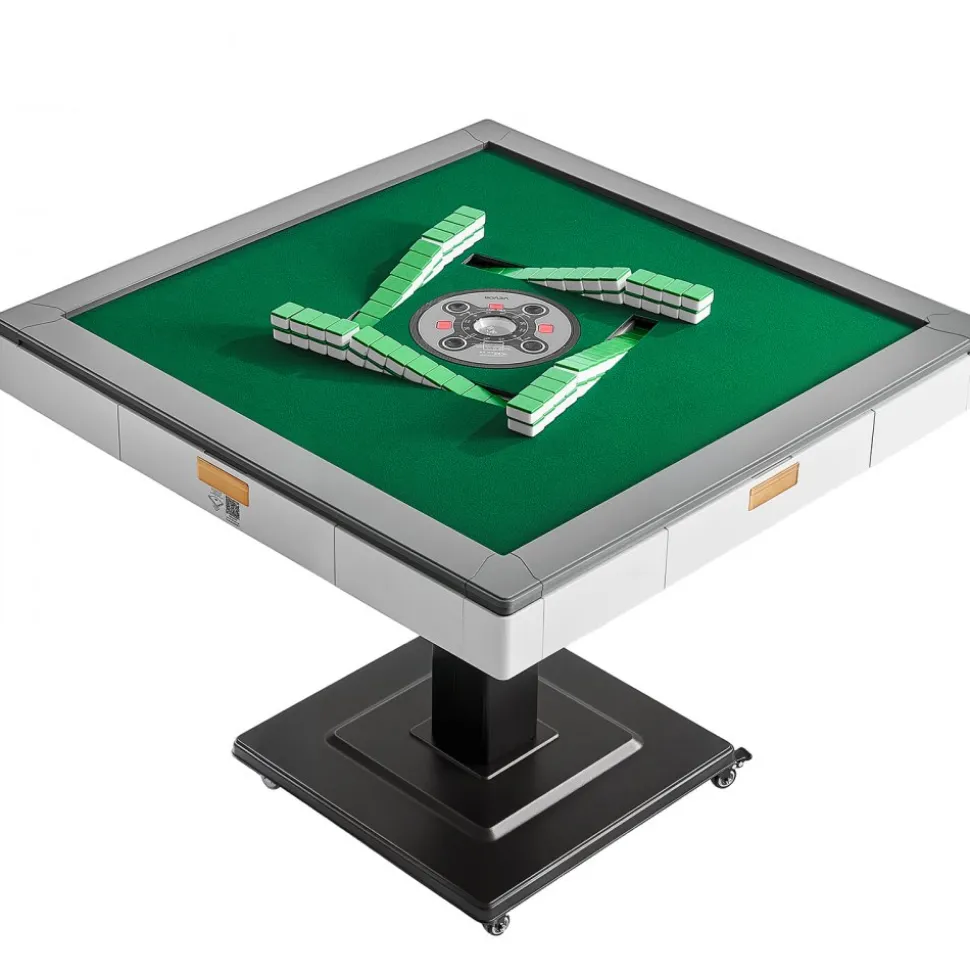 VEVOR Automatic Mahjong Table with Wheels, 2 Sets of 42 mm Tiles (152 Pcs), Roller Coaster Style Mahjong-Table, Foldable and Automatic Shuffler, for Home, Outdoor Leisure & Gifts for Mahjong Players