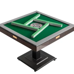 VEVOR Automatic Mahjong Table with Wheels, 2 Sets of 40 mm Tiles (164 Pcs), Roller Coaster Style Mahjong-Table, Foldable and Automatic Shuffler, for Home, Outdoor Leisure & Gifts for Mahjong Players