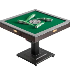VEVOR Automatic Mahjong Table with Wheels, 2 Sets of 40 mm Tiles (164 Pcs), Roller Coaster Style Mahjong-Table, Foldable and Automatic Shuffler, for Home, Outdoor Leisure & Gifts for Mahjong Players