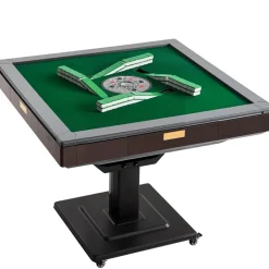 VEVOR Automatic Mahjong Table with Wheels, 2 Sets of 40 mm Tiles (164 Pcs), Roller Coaster Style Mahjong-Table, Foldable and Automatic Shuffler, for Home, Outdoor Leisure & Gifts for Mahjong Players