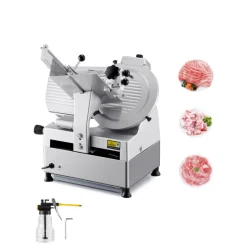 VEVOR Automatic Meat Slicer, 180W + 370W Deli Slicer with a 12 inch Premium 65Mn Blade, 0-0.3 inch Adjustable Thickness, Electric Food Slicer Machine for Meat, Vegetables, Hard Bread, and Cheese