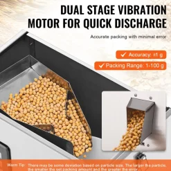 VEVOR Automatic Particle Packaging Machine, 0.002-0.22lbs/1-100g, Multi-Function Pouch Powder Sachet Weighting Filling Packing Machine, Powder Filler Machine for Tea Seeds Grains Flour Beans Glitter