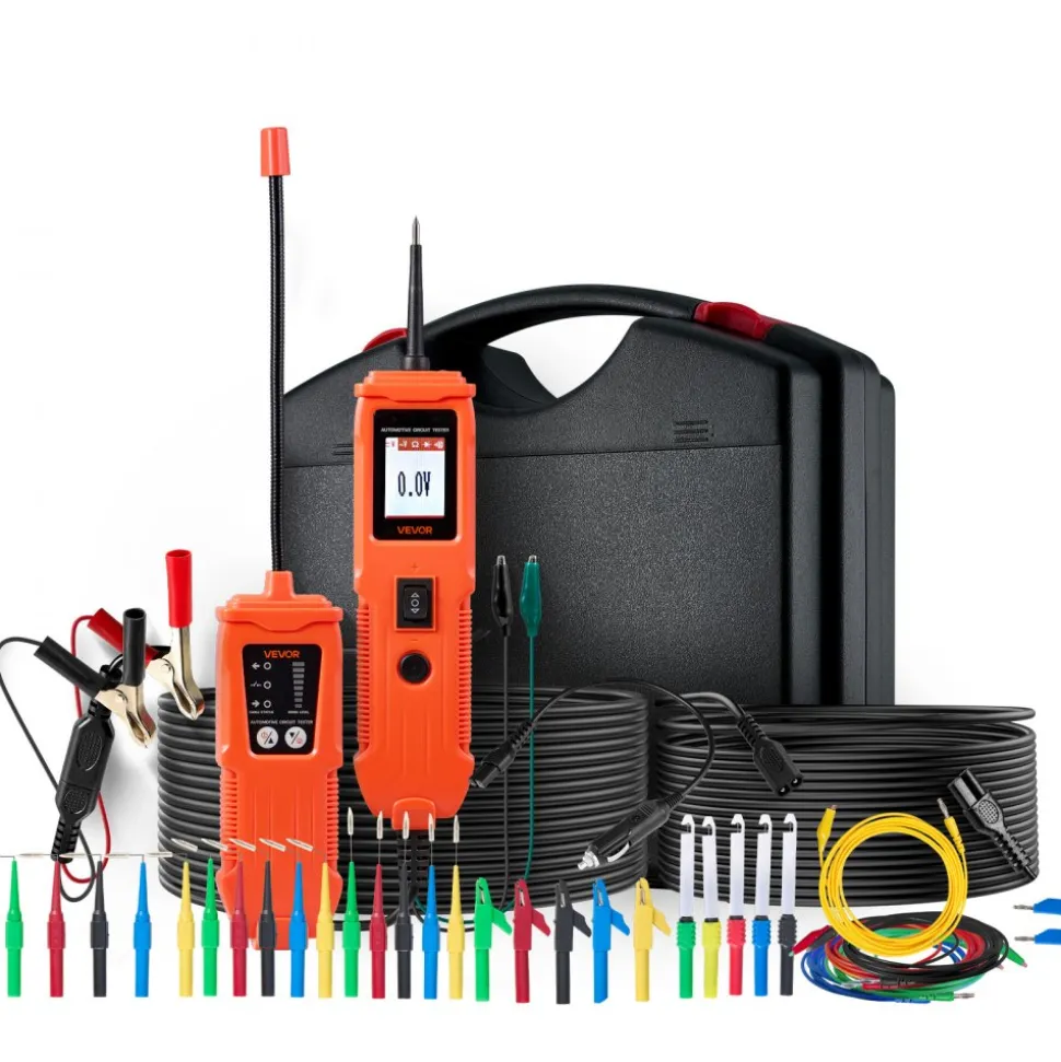 VEVOR Automotive Circuit Tester Kit, 8 - 35 DCV Power Circuit Probe Tester with TFT Color Display and Lighting, 2-in-1 Electrical Automotive Power Tester Probe with 19.7 ft / 6 m Extension Cable