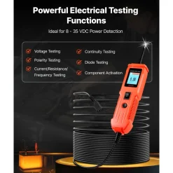 VEVOR Automotive Circuit Tester, 8 - 35 DCV Power Circuit Probe Tester with TFT Color Display and Lighting, Automotive Power Tester Probe with 13 ft / 4 m Cable, ABS Shell Electrical Detector Finder