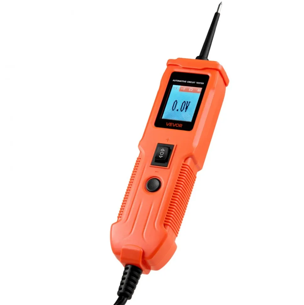 VEVOR Automotive Circuit Tester, 8 - 35 DCV Power Circuit Probe Tester with TFT Color Display and Lighting, Automotive Power Tester Probe with 13 ft / 4 m Cable, ABS Shell Electrical Detector Finder