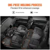 VEVOR Automotive Floor Mats, Fits for Dodge Durango / Jeep Grand Cherokee 2016-2024 / 2016-2021, 3 pcs Front and 2nd Row Liners, All Weather Custom Fit TPE Vehicle Floor Mats, Easy to Clean, Black