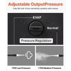 VEVOR Automotive Smoke Machine Leak Detector, DC 12V EVAP Vacuum Diagnostic Tester with Built-in Air Pump, Adjustable Pressure, Vacuum Pipeline Fuel Diagnostic Detector for Cars, Motorcycles, Boats