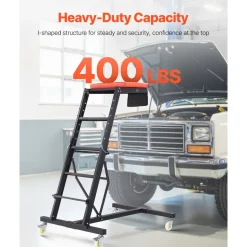 VEVOR Automotive Top Creeper, with Adjustable Height 49.6" to 75.6", 400 LBS Capacity High Creeper, 4 Swivel Caster Wheels, Heavy Duty  Creeper for Auto Repair and Maintenance