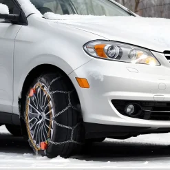 VEVOR Auto Tightening Snow Chains, Diamond Mesh Traction Wheel Chains for Anti-slip, Alloy Steel Tire Chains for Tires 265/75-15, 265/75-16, LT265/75-16, 255/75-17, LT255/75-17, 275/45-22, 265/70-16
