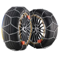 VEVOR Auto Tightening Snow Chains, Diamond Mesh Traction Wheel Chains for Anti-slip, Alloy Steel Tire Chains for Tires 265/75-15, 265/75-16, LT265/75-16, 255/75-17, LT255/75-17, 275/45-22, 265/70-16