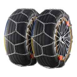 VEVOR Auto Tightening Snow Chains, Diamond Mesh Traction Wheel Chains for Anti-slip, Alloy Steel Tire Chains for Tires 265/75-15, 265/75-16, LT265/75-16, 255/75-17, LT255/75-17, 275/45-22, 265/70-16