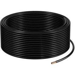 VEVOR 12 AWG THHN Wire, 19-Stranded, 100% OFC Copper Electrical Building Wire with Nylon Jacket, Rated for Up to 600 Volts, for Indoor Outdoor Use, Commercial, Industrial, Residential, Black (100 ft)