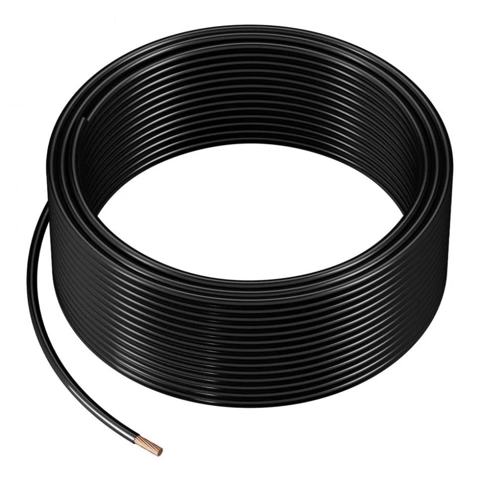 VEVOR 12 AWG THHN Wire, 19-Stranded, 100% OFC Copper Electrical Building Wire with Nylon Jacket, Rated for Up to 600 Volts, for Indoor Outdoor Use, Commercial, Industrial, Residential, Black (100 ft)