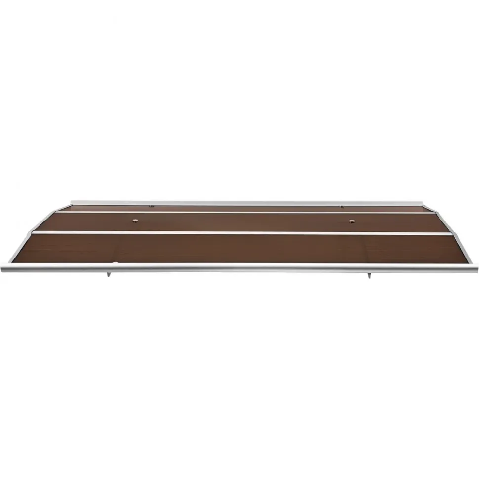 VEVOR Awnings for Door Entrance, 37 x 47 in, Exterior Front Door Window Awnings with Drainage & ABS Bracket, Rain Snow Sun Protection, Overhang Polycarbonate Door Canopy for Porch Patio, Brown