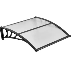 VEVOR Awnings for Door Entrance, 38 x 40 in, Exterior Front Door Window Awnings with Drainage & ABS Bracket, Rain Snow Sun Protection, Overhang Polycarbonate Door Canopy for Porch Patio, Clear