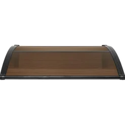 VEVOR Awnings for Door Entrance, 38 x 40 in, Exterior Front Door Window Awnings with Drainage & ABS Bracket, Rain Snow Sun Protection, Overhang Polycarbonate Door Canopy for Porch Patio, Brown