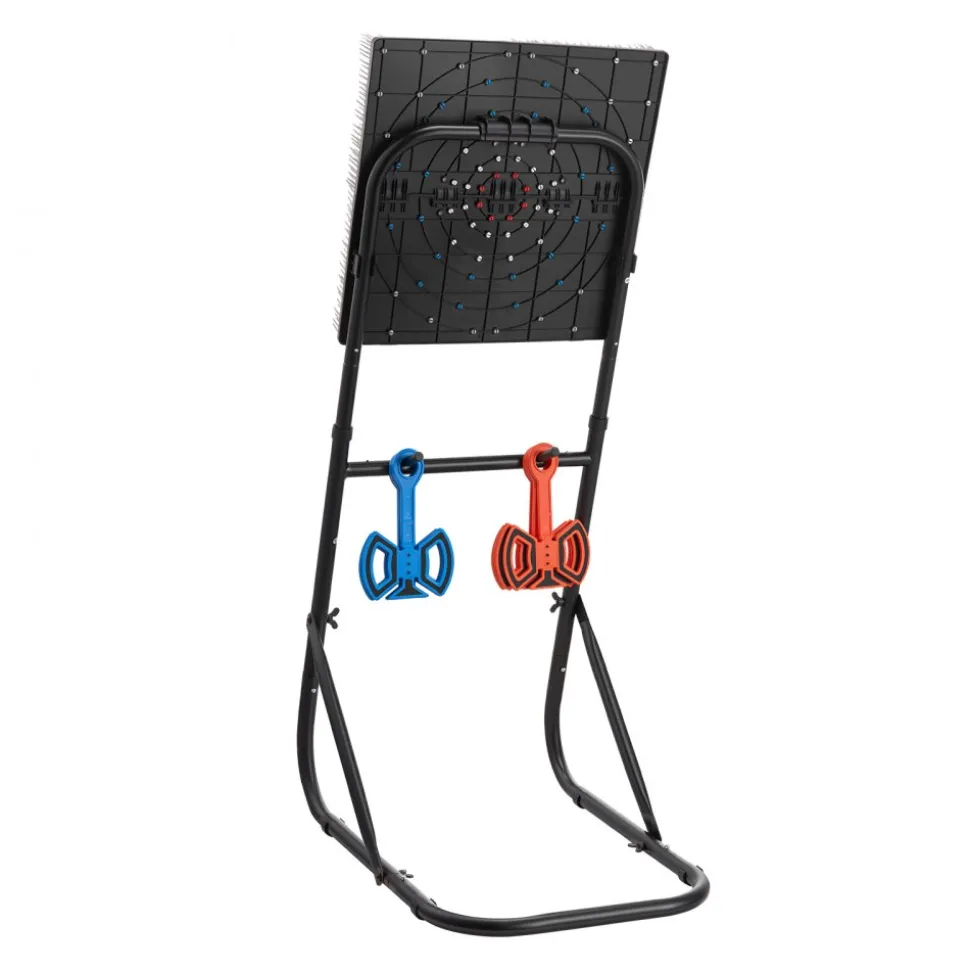 VEVOR Axe Throwing Game, Plastic Bristle Target with 8 Throwing Axes Set, Foldable Steel Frame, Easy to Store, Stable Placement for Indoor and Outdoor, Backyard, Yard and Carnival Games, Adults Kids