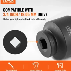 VEVOR Axle Nut Impact Socket Set, 3/4