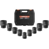 VEVOR Axle Nut Impact Socket Set, 1" Drive 6-Point 9-Piece SAE Spindle Nut Socket Set, CR-MO Heat Treated Large Socket Set with Storage Case, for Auto Repair, Removing or Installing Axle Nuts
