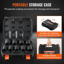 VEVOR Axle Nut Impact Socket Set, 1