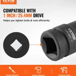 VEVOR Axle Nut Impact Socket Set, 1