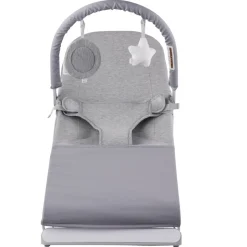 VEVOR Baby Bouncer, Folding Bouncer Seat for Babies 0-9 Months, Newborn Bouncer Chair with 2 Reclining Angles & Rotatable Toy Bar, Portable Infant Rocker with Travel Bag for Indoor Outdoor, Light Gray