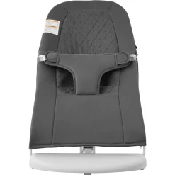VEVOR Baby Bouncer, Folding Bouncer Seat for Babies 0-9 Months, Newborn Bouncer Chair with 2 Reclining Angles & 3-Point Harness, Portable Infant Rocker with Carrying Bag for Indoor Outdoor, Dark Gray
