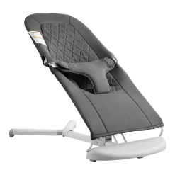 VEVOR Baby Bouncer, Folding Bouncer Seat for Babies 0-9 Months, Newborn Bouncer Chair with 2 Reclining Angles & 3-Point Harness, Portable Infant Rocker with Carrying Bag for Indoor Outdoor, Dark Gray