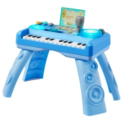 VEVOR Baby DJ Playset for Toddlers 1-3, Educational Musical Table Toys with 133 Sound Sources, Recording and LED DJ Turntable, Baby Activity Table for Birthday, Gift for Kids Aged 6+ Months