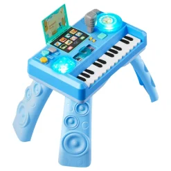 VEVOR Baby DJ Playset for Toddlers 1-3, Educational Musical Table Toys with 133 Sound Sources, Recording and LED DJ Turntable, Baby Activity Table for Birthday, Gift for Kids Aged 6+ Months