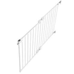 VEVOR Baby Gate for Stairs, 26-43 in Adjustable Width, 28 in High Dog Gate, No Bottom Bar, One-Handed Operation, Easy Drilling Installation with Hardware Kit, for Stairs, Doorways, and House, White