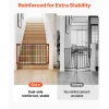 VEVOR Baby Gate for Stairs, 31-48 in Adjustable Width, 36 in High Dog Gate, No Bottom Bar, One-Handed Operation, Easy Drilling Installation with Hardware Kit, for Stairs, Doorways, and House, Black