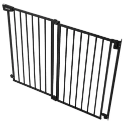 VEVOR Baby Gate for Stairs, 31-48 in Adjustable Width, 36 in High Dog Gate, No Bottom Bar, One-Handed Operation, Easy Drilling Installation with Hardware Kit, for Stairs, Doorways, and House, Black