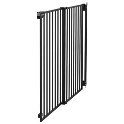 VEVOR Baby Gate for Stairs, 31-48 in Adjustable Width, 30 in High Dog Gate, No Bottom Bar, One-Handed Operation, Easy Drilling Installation with Hardware Kit, for Stairs, Doorways, and House, Black
