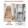 VEVOR Baby Gate for Stairs, 29-43 in Adjustable Width, 36 in High Dog Gate, No Bottom Bar, One-Handed Operation, Easy Drilling Installation with Hardware Kit, for Stairs, Doorways, and House, White