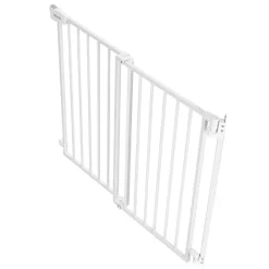 VEVOR Baby Gate for Stairs, 29-43 in Adjustable Width, 36 in High Dog Gate, No Bottom Bar, One-Handed Operation, Easy Drilling Installation with Hardware Kit, for Stairs, Doorways, and House, White