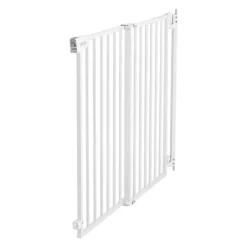 VEVOR Baby Gate for Stairs, 29-43 in Adjustable Width, 36 in High Dog Gate, No Bottom Bar, One-Handed Operation, Easy Drilling Installation with Hardware Kit, for Stairs, Doorways, and House, White