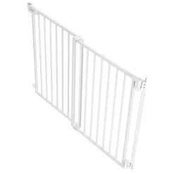 VEVOR Baby Gate for Stairs, 31-48 in Adjustable Width, 30 in High Dog Gate, No Bottom Bar, One-Handed Operation, Easy Drilling Installation with Hardware Kit, for Stairs, Doorways, and House, White