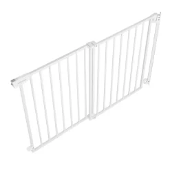 VEVOR Baby Gate for Stairs, 31-48 in Adjustable Width, 30 in High Dog Gate, No Bottom Bar, One-Handed Operation, Easy Drilling Installation with Hardware Kit, for Stairs, Doorways, and House, White