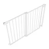 VEVOR Baby Gate for Stairs, 28-43 in Adjustable Width, 30 in High Dog Gate, No Bottom Bar, One-Handed Operation, Easy Drilling Installation with Hardware Kit, for Stairs, Doorways, and House, White