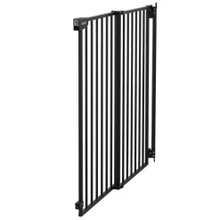 VEVOR Baby Gate for Stairs, 28-43 in Adjustable Width, 36 in High Dog Gate, No Bottom Bar, One-Handed Operation, Easy Drilling Installation with Hardware Kit, for Stairs, Doorways, and House, Black