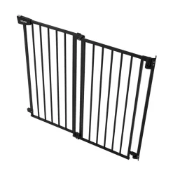 VEVOR Baby Gate for Stairs, 28-43 in Adjustable Width, 30 in High Dog Gate, No Bottom Bar, One-Handed Operation, Easy Drilling Installation with Hardware Kit, for Stairs, Doorways, and House, Black